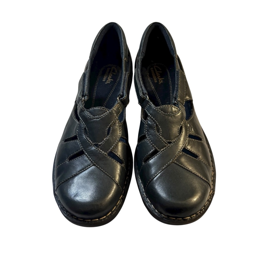 Clarks Nikki Regatta Q Women's Preppy Mary Jane Navy Blue Leather Loafers 10M